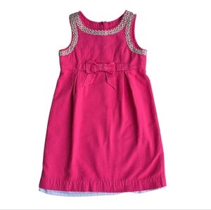 Lilly Pulitzer Girls Size 12 Pretty Pink Dress Gold Trim